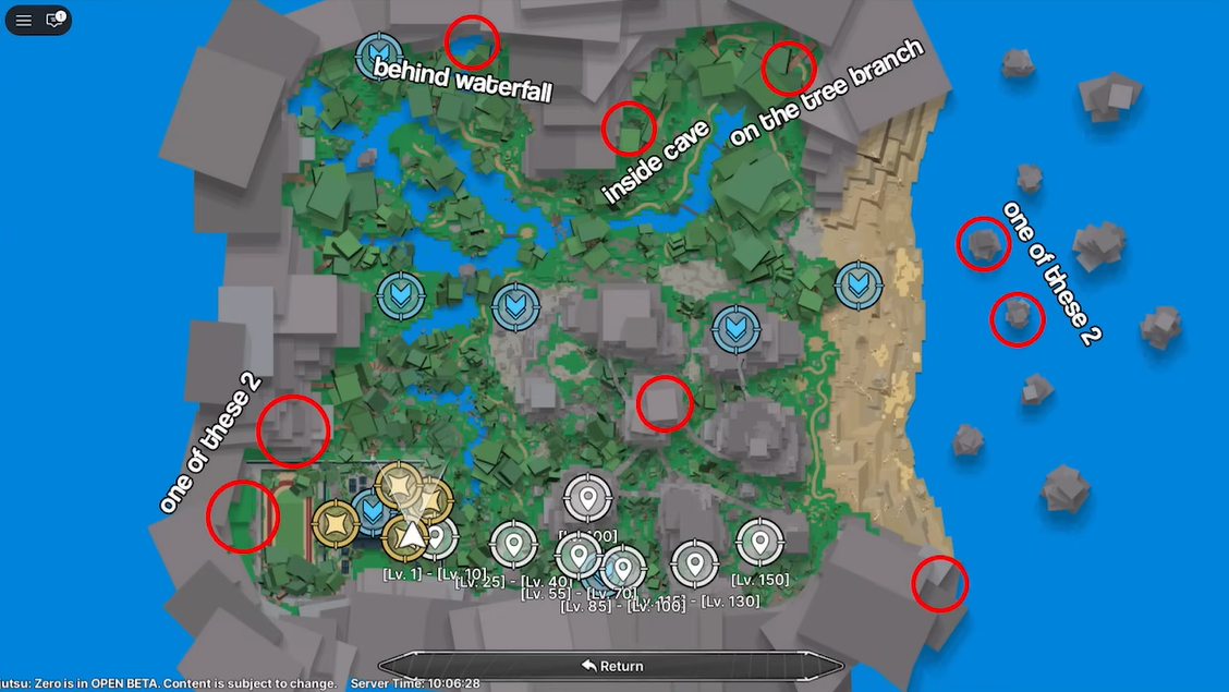 Jujutsu Zero Crate Map Locations